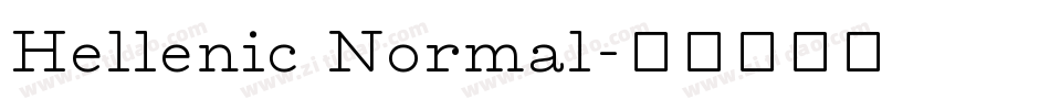 Hellenic Normal字体转换